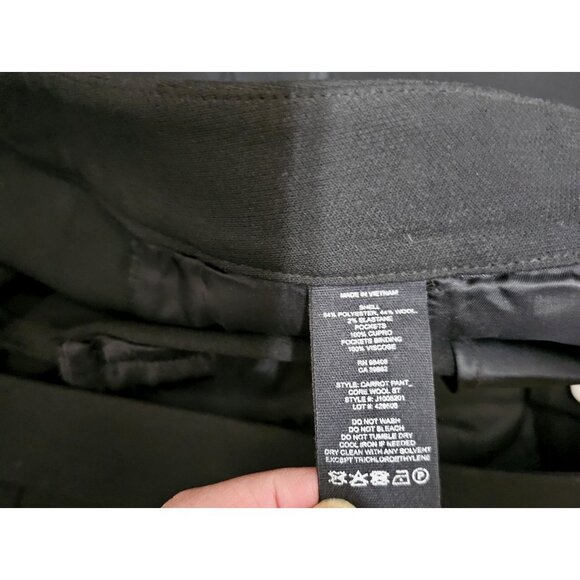 Theory Women Trousers Carrot Pant Core Wool Size 10‎ - Picture 10 of 11